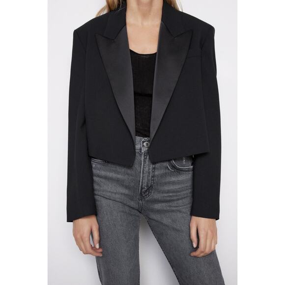 Zara Limited Edition Oversized Cropped Blazer - Picture 8 of 11